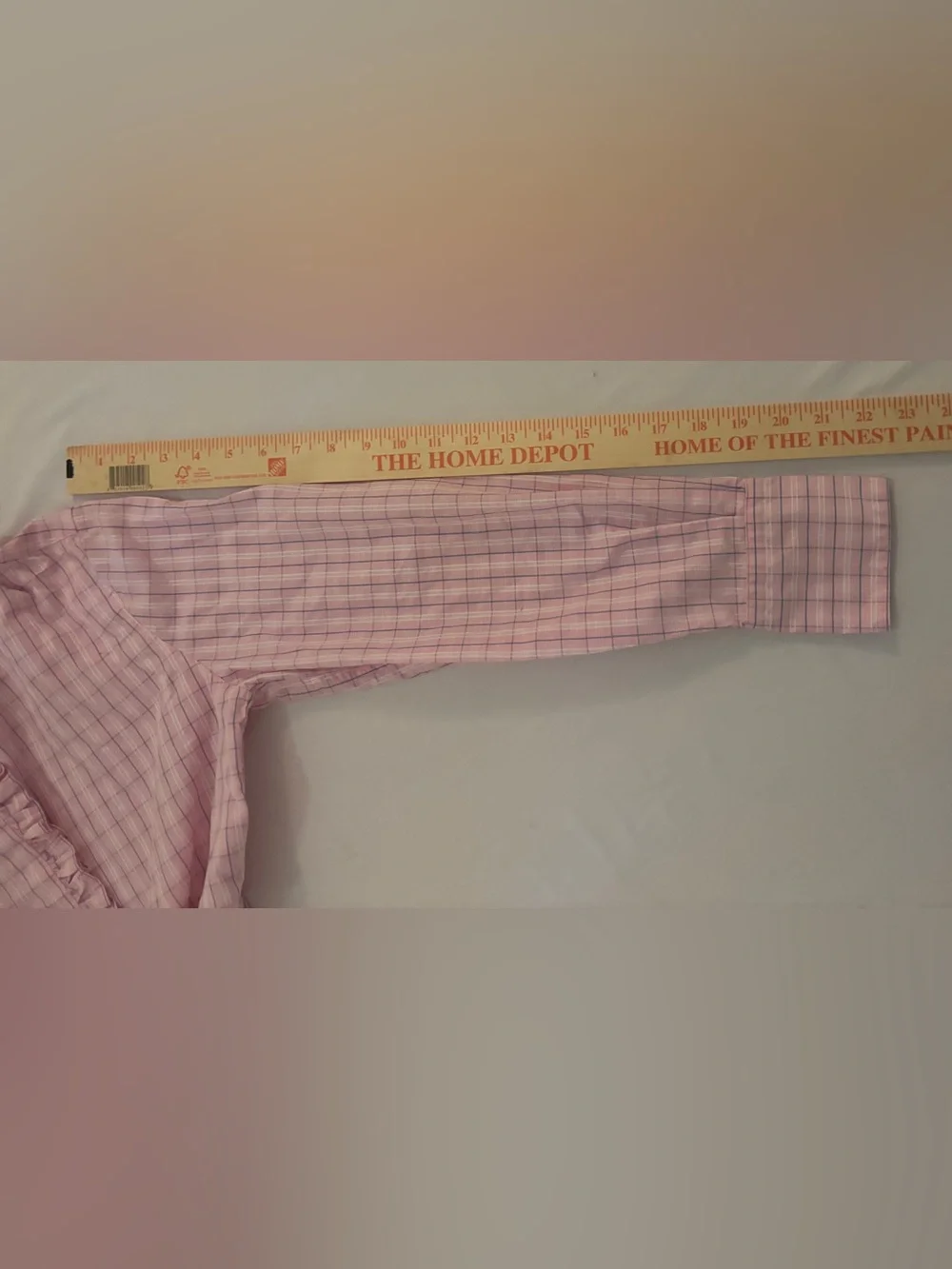 Double R by Ravi Ratan Pink Floral Ruffle Button-Down Shirt Women’s Med - Picture 14 of 15
